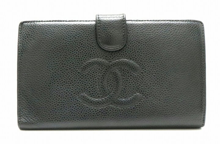 楽天市場】【財布】CHANEL シャネル キャビアスキン がま口 ガマ口 長  