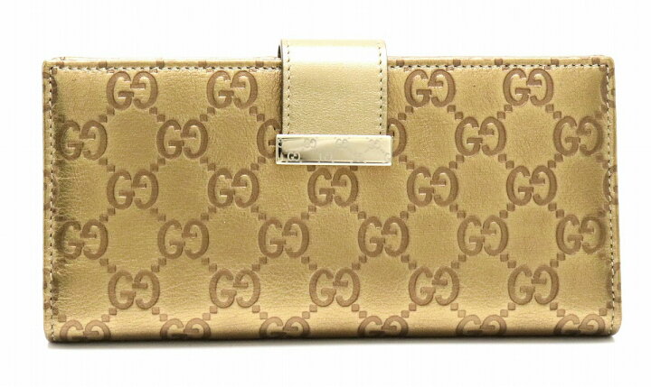 楽天市場】【未使用品】【財布】GUCCI グッチ グッチシマ レザー 2つ折 