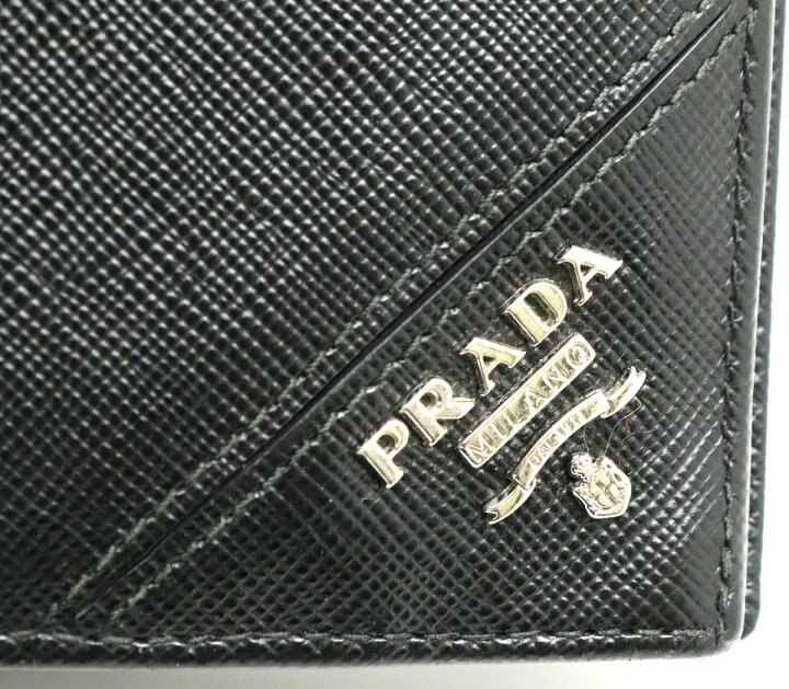 楽天市場】【財布】PRADA プラダ 2つ折長財布 SAFFIANO レザー 黒 