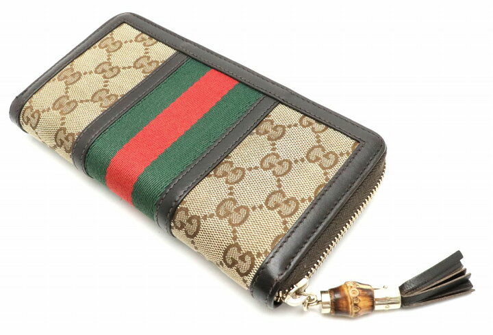 楽天市場】【財布】GUCCI グッチ GGキャンバス バンブータッセル 