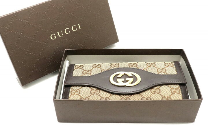 楽天市場】【財布】GUCCI グッチ GGキャンバス インターロッキングG 2 
