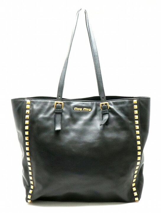 楽天市場】【バッグ】Miu Miu ミュウ ミュウ トートバッグ ショルダー  