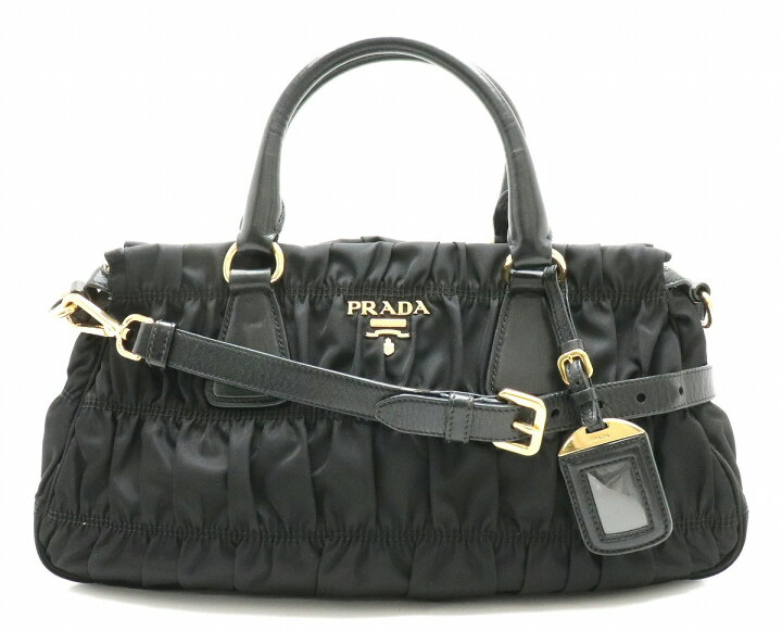 楽天市場】【バッグ】PRADA プラダ ギャザー ハンドバッグ ショルダー 