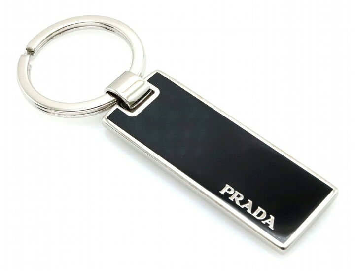 楽天市場】【未使用品】PRADA プラダ ロゴ プレート キーホルダー 