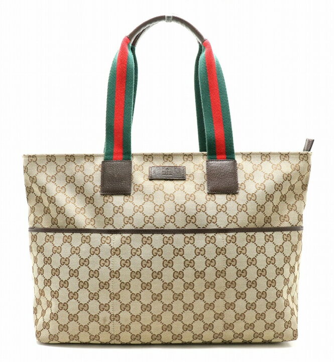 楽天市場】【バッグ】GUCCI グッチ GGキャンバス レザー トートバッグ 
