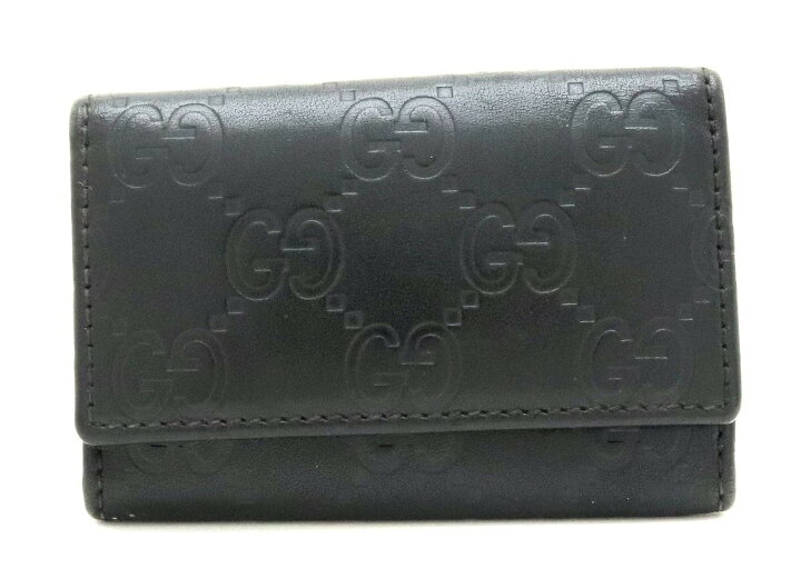 楽天市場】GUCCI グッチ グッチシマ 6連キーケース レザー 黒 ブラック 