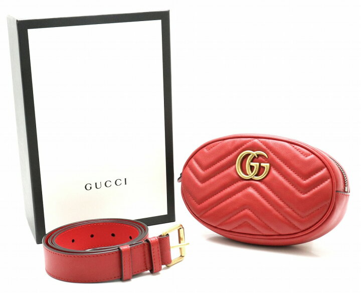楽天市場】【未使用品】【バッグ】GUCCI グッチ GGマーモント ベルト 