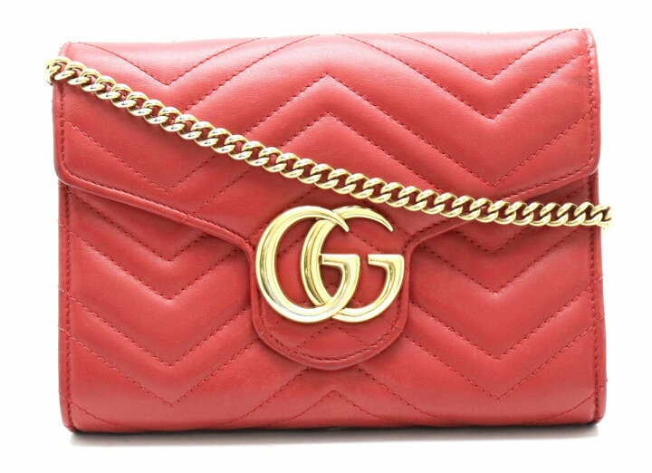 楽天市場】【財布】GUCCI グッチ GGマーモント チェーンウォレット  