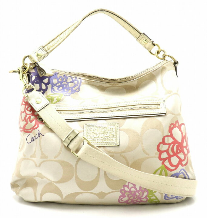 楽天市場】【バッグ】COACH コーチ ポピー シグネチャー キャンバス  