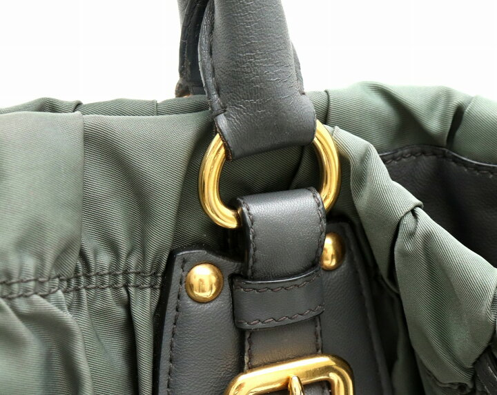 楽天市場】【バッグ】PRADA プラダ ギャザー ハンドバッグ ショルダー 