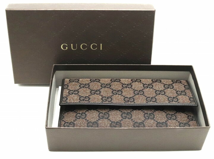 楽天市場】【未使用品】【財布】GUCCI グッチ GGキャンバス 3つ折 長 