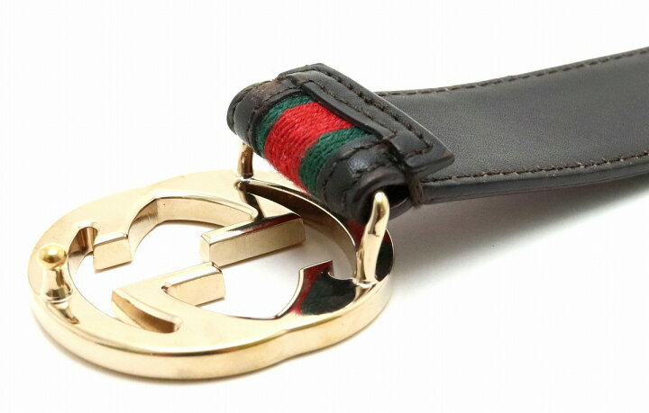 楽天市場】GUCCI グッチ インターロッキングG シェリーライン ベルト  
