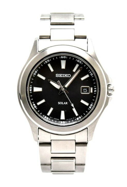 楽天市場】【ウォッチ】SEIKO セイコー ソーラー デイト SS 黒文字盤 