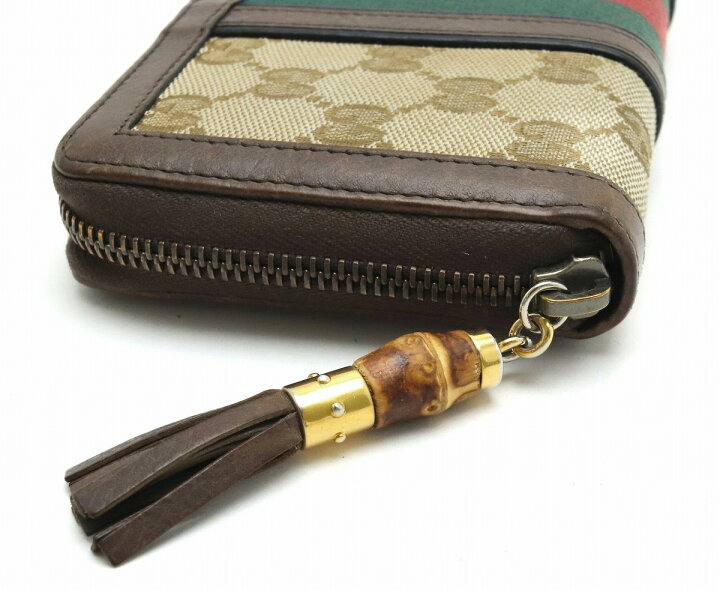 楽天市場】【財布】GUCCI グッチ GGキャンバス バンブータッセル 