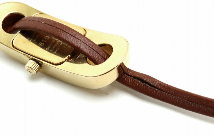 楽天市場】【ウォッチ】GUCCI グッチ SS ゴールド文字盤 革ベルト  