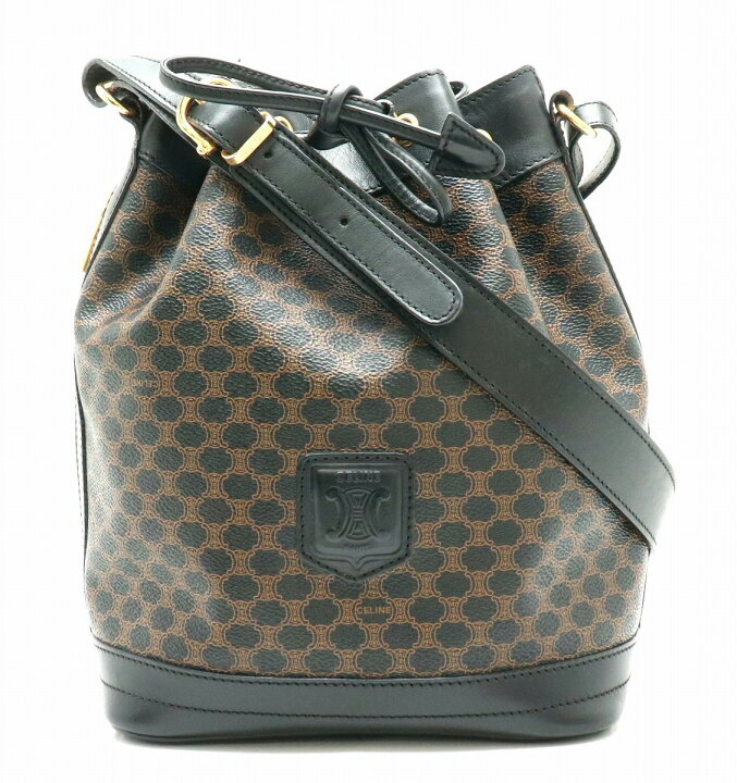 楽天市場】【バッグ】CELINE セリーヌ マカダム柄 巾着バッグ  