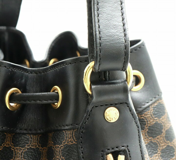 楽天市場】【バッグ】CELINE セリーヌ マカダム柄 巾着バッグ  