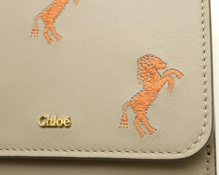 楽天市場】【未使用品】【財布】Chloe クロエ ホース 馬 刺繍 財布 3 