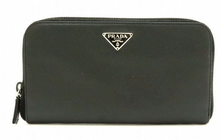 楽天市場】【財布】PRADA プラダ ロゴ ラウンドファスナー 長財布 