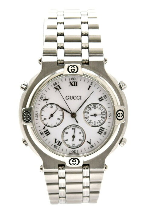 楽天市場】【ウォッチ】GUCCI グッチ クロノグラフ 白文字盤 メンズ QZ  
