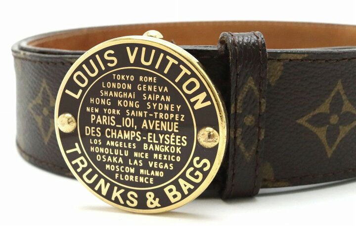 楽天市場】LOUIS VUITTON ルイ ヴィトン モノグラム ベルトサン  