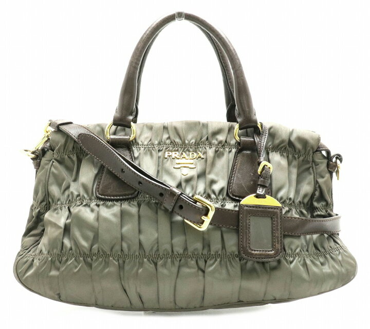 楽天市場】【バッグ】PRADA プラダ ギャザー トートバッグ ショルダー  