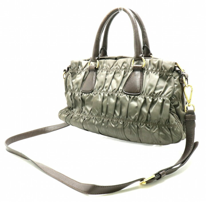 楽天市場】【バッグ】PRADA プラダ ギャザー トートバッグ ショルダー 
