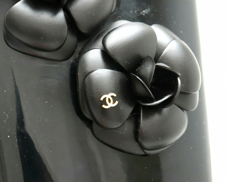 楽天市場】【靴】CHANEL シャネル カメリア レインブーツ 長靴 ラバー 