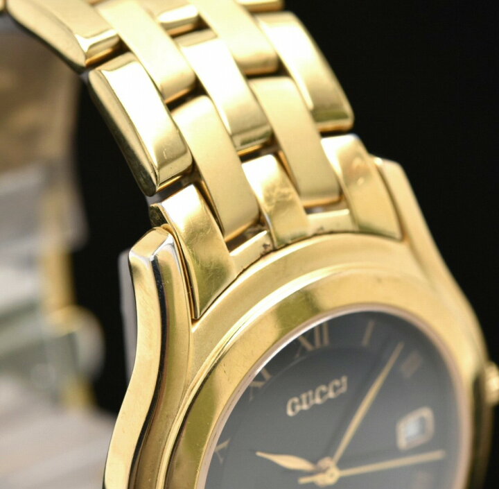 楽天市場】【ウォッチ】GUCCI グッチ デイト 黒文字盤 メンズ QZ 