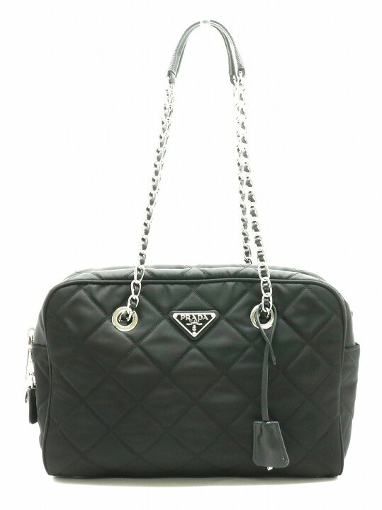 楽天市場】【バッグ】PRADA プラダ ロゴ キルティング チェーン 