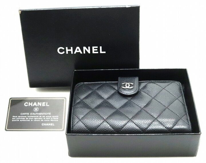 楽天市場】【財布】CHANEL シャネル マトラッセ 2つ折り財布 ココ  