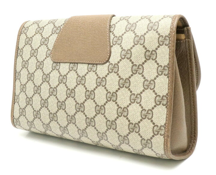 【バッグ】GUCCI グッチ オールドグッチ シェリーライン クラッチバッグ セカンドバッグ レザー ベージュ ブラウン 茶 ゴールド金具 89 01 030 【中古】【k】 Blumin グッチ ブランド ブラウン クラッチバッグ セカンドバッグ シェリーライン GG