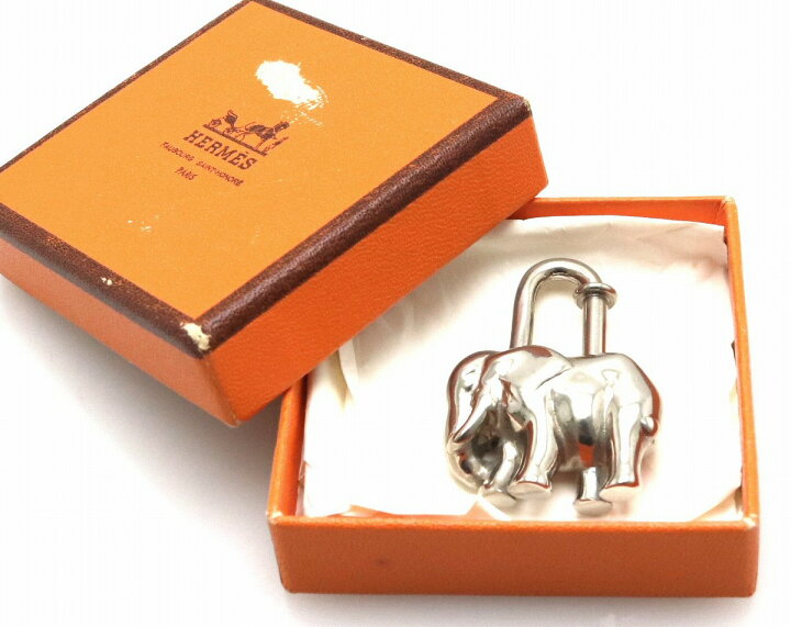 楽天市場】HERMES エルメス カデナ エレファント 象 キーリング 