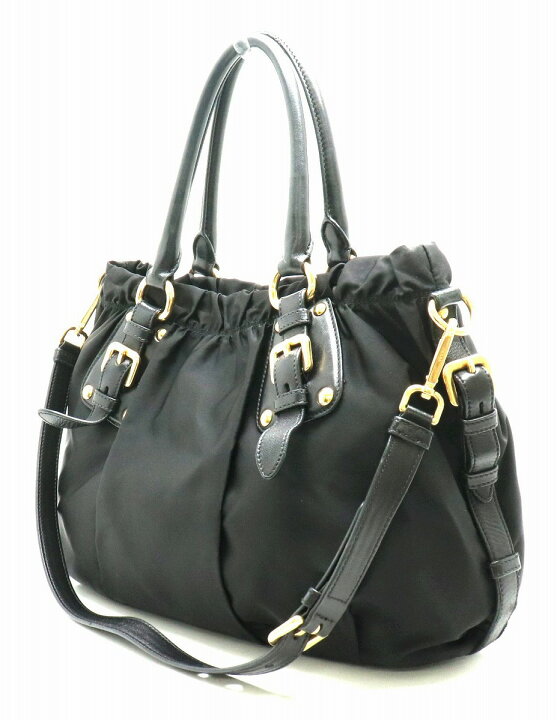 楽天市場】【バッグ】PRADA プラダ ナイロン レザー ハンドバッグ 2WAY 