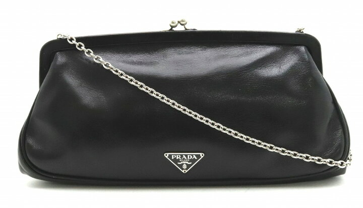 楽天市場】【バッグ】PRADA プラダ ガマ口 チェーンショルダーバッグ 