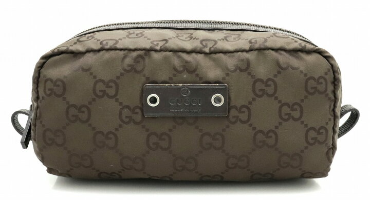 楽天市場】【バッグ】GUCCI グッチ GGナイロン ポーチ レザー コスメ 