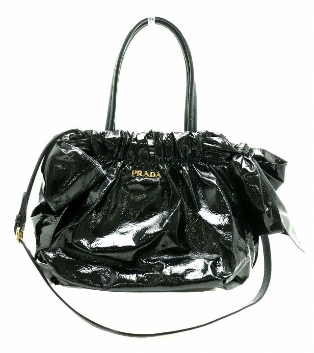 楽天市場】【バッグ】PRADA プラダ パテントレザー ハンドバッグ 2WAY 