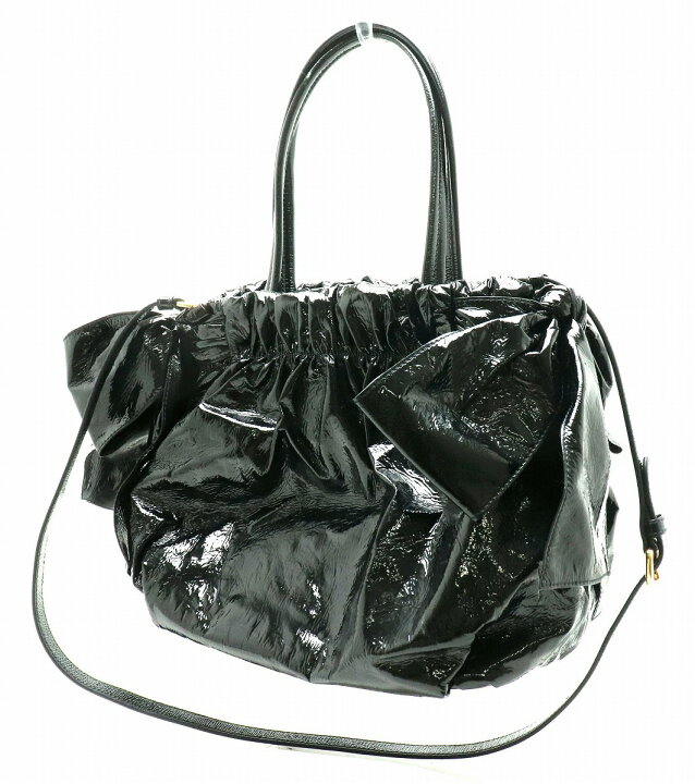 楽天市場】【バッグ】PRADA プラダ パテントレザー ハンドバッグ 2WAY 
