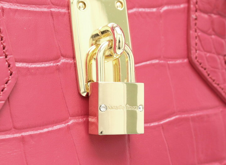 定価37800円 サマンサタバサ デラックス クロコ レディアゼル 南京錠  