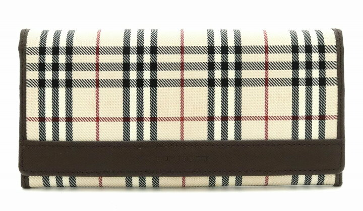 楽天市場】【財布】BURBERRY バーバリー ノバチェック柄 2つ折 長財布 