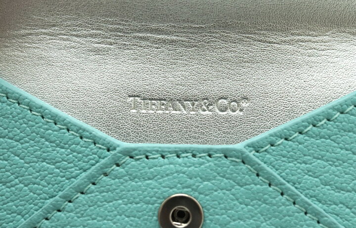 ティファニー TIFFANY ロゴ グレー レザー カードケース 名刺入れ ユニ  