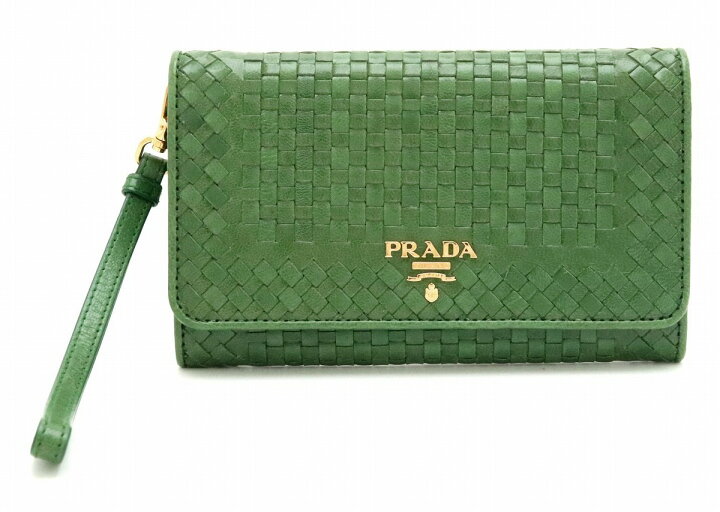 楽天市場】【財布】PRADA プラダ メッシュ編み レザー ストラップ付き 