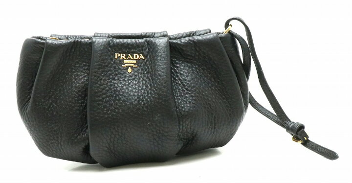 楽天市場】【バッグ】PRADA プラダ ポーチ クラッチバッグ ギャザー 