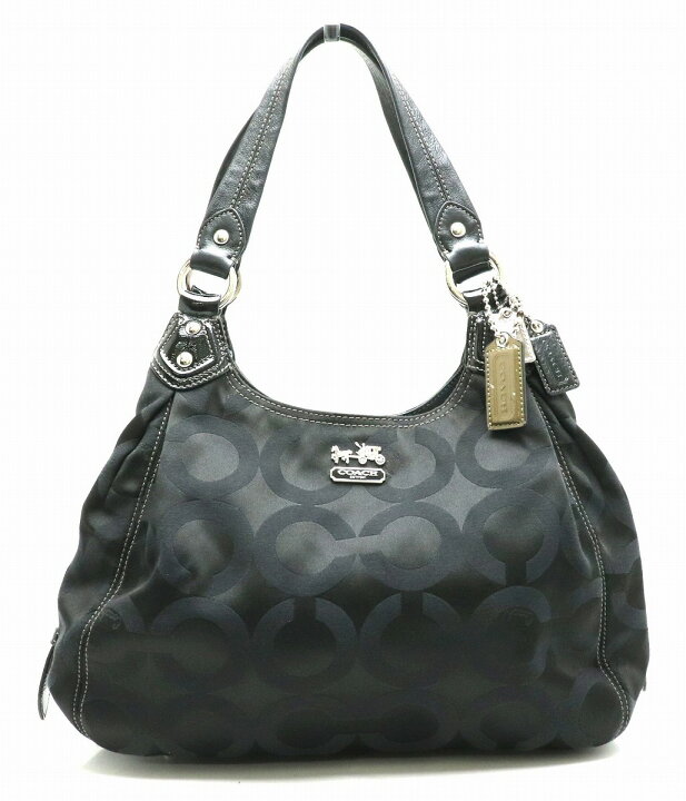 匿名配送】COACH トートバッグ マディソン オプアート ニードルポイント 楽天市場】【バッグ】COACH コーチ マディソン オプアート マギー  ショルダーバッグ トートバッグ ハンドバッグ サテンキャンバス レザー 黒 ブラック シルバー金具 14305 【中古】【s】 : Blumin ... 【匿名配送】COACH トートバッグ マディソン オプアート ニードルポイント
