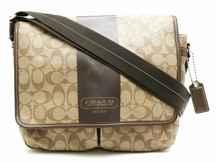 楽天市場】【バッグ】COACH コーチ シグネチャー メッセンジャーバッグ  