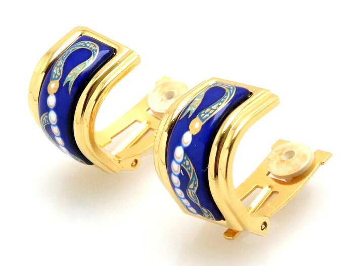 楽天市場】【ジュエリー】HERMES エルメス エマイユ イヤリング 七宝焼  