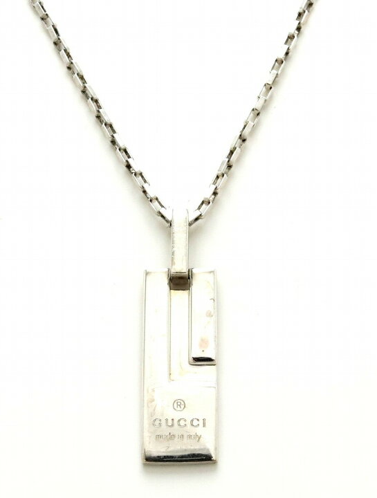 楽天市場】【ジュエリー】GUCCI グッチ Gロゴ プレート ネックレス 