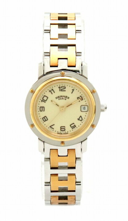 楽天市場】【ウォッチ】HERMES エルメス クリッパー デイト アイボリー  