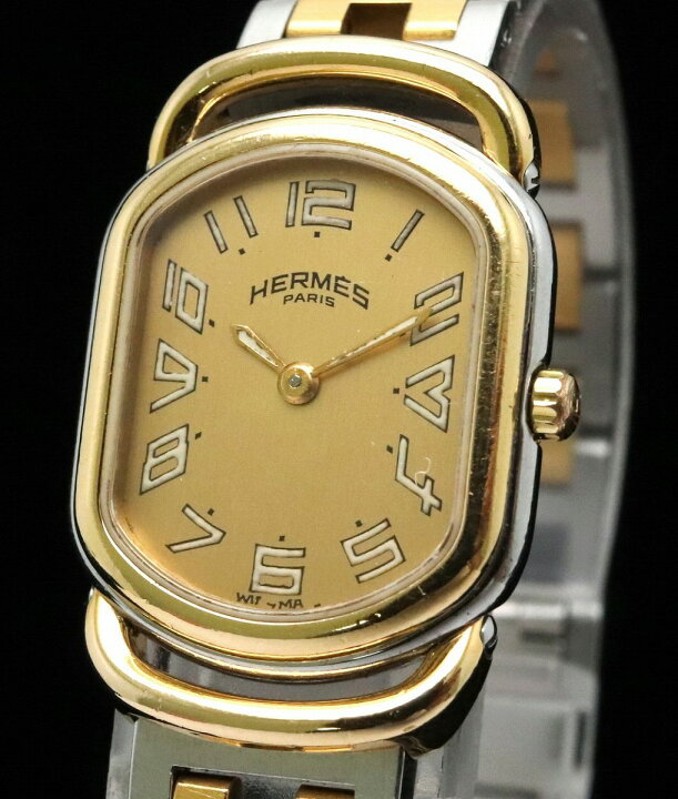 楽天市場】【ウォッチ】HERMES エルメス ラリー ゴールド文字盤 