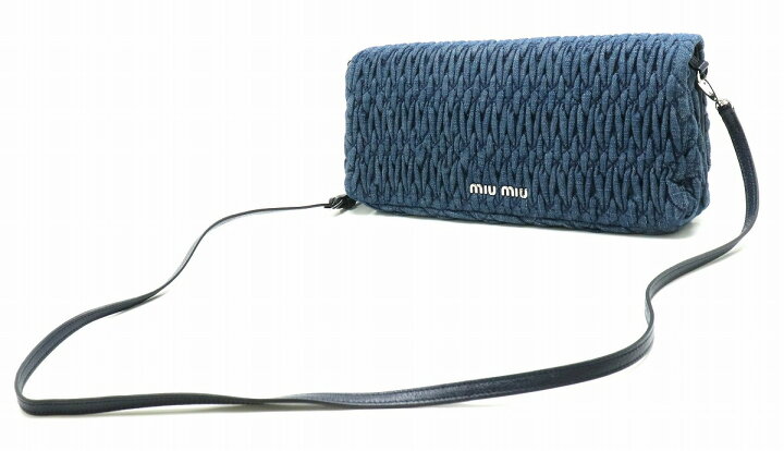 楽天市場】【バッグ】Miu Miu ミュウ ミュウ デニム クリスタル  